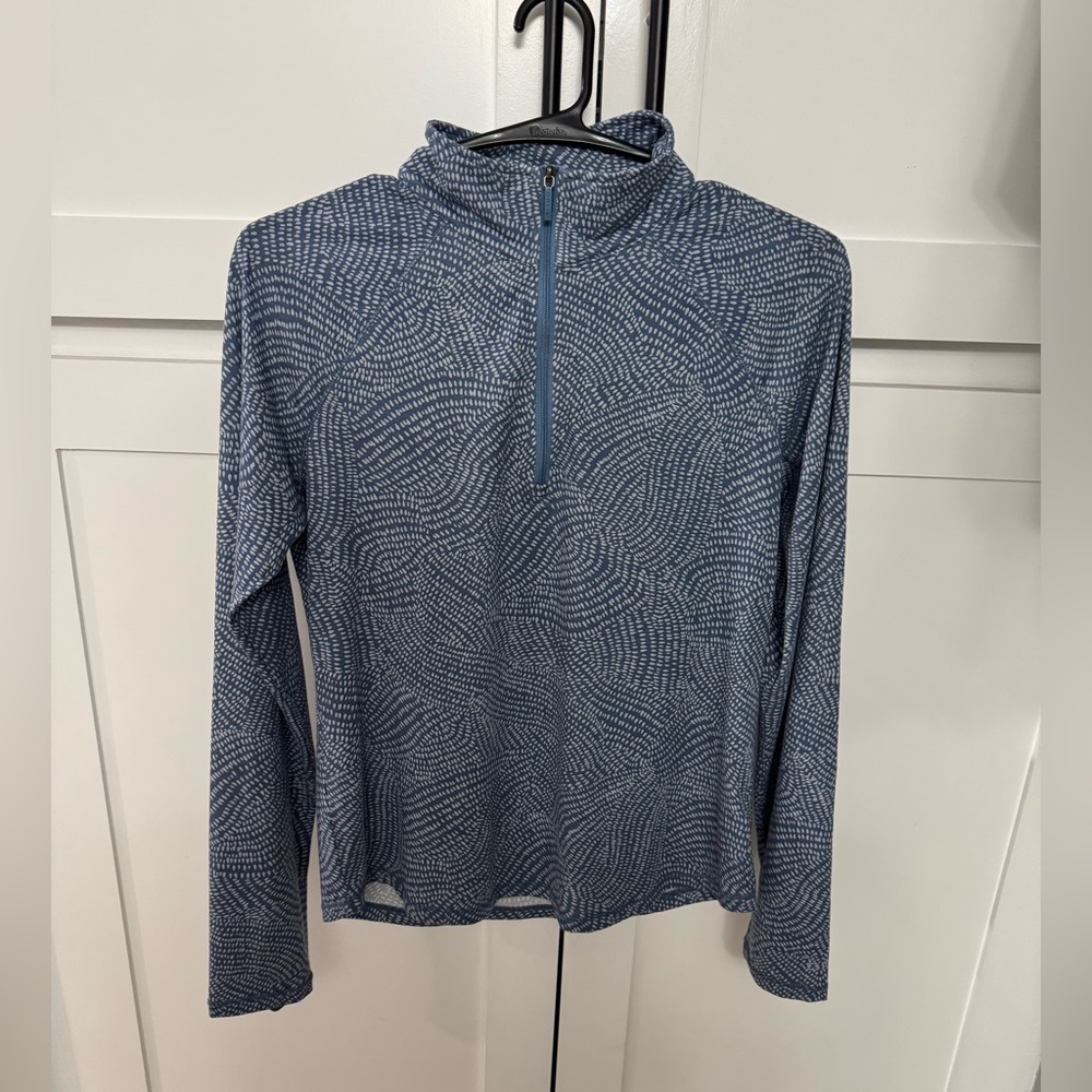 Orvis DriCast Women’s Blue Patterned Pullover Long-Sleeve Shirt